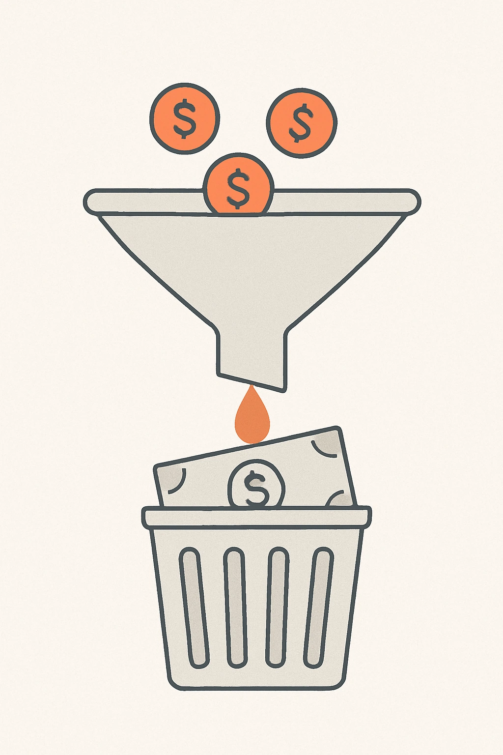 CRO Funnel Loss Illustration